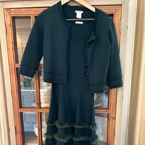 Oscar de la Renta runway dress and cardigan. Size small